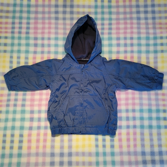 CHEROKEE ♡ Navy Long Sleeve Zip Hooded Soft Warmly Lined Coat Jacket 3-6M - Picture 1 of 16